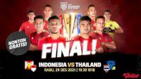 Jadwal Siaran Langsung dan Link Live Streaming Final Piala AFF 2020 Indonesia vs Thailand Malam Ini